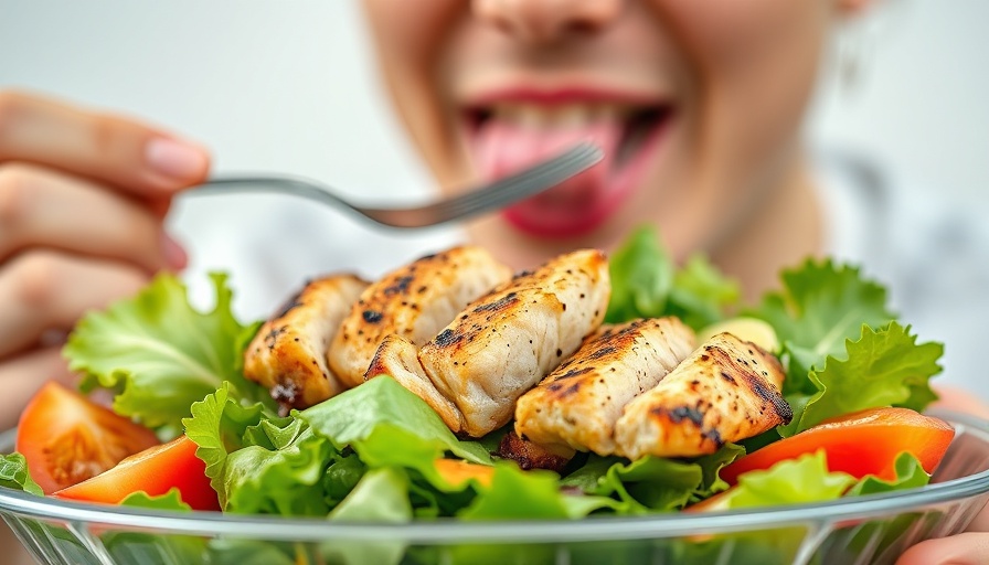 Close-up of healthy salad showcasing eating more to lose weight.