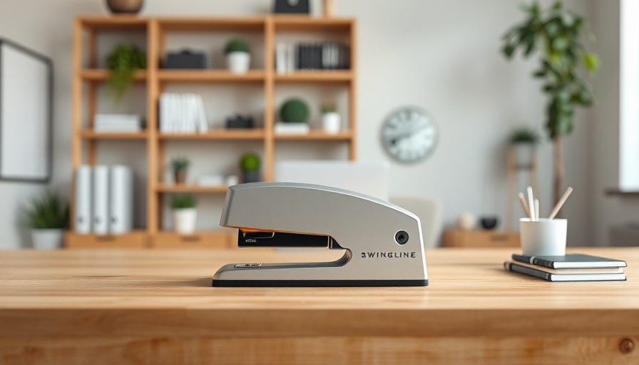 Swingline new stapler models in a modern office setting.
