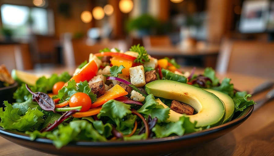 Healthy salad displaying protein and micronutrients impact on health.