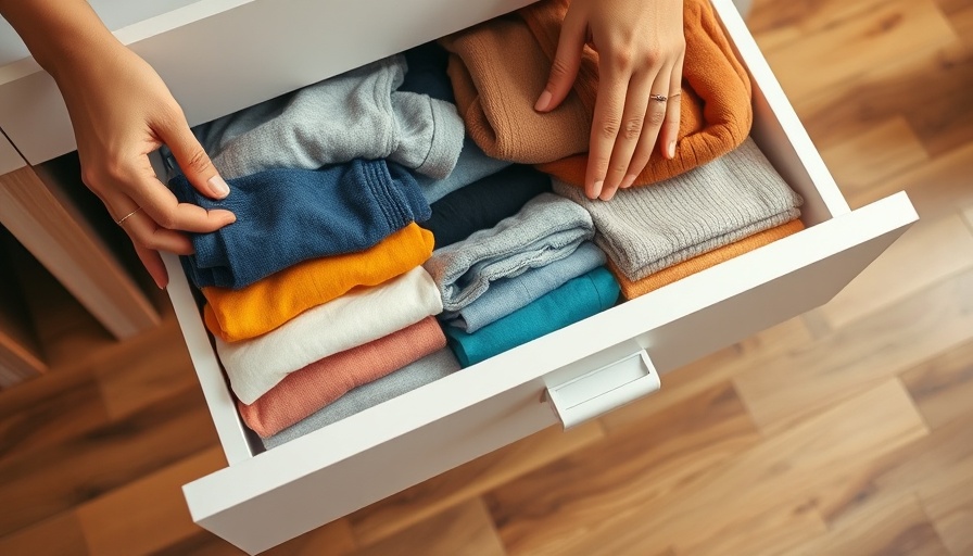 Efficient home organization tips with neatly folded clothes in a drawer.