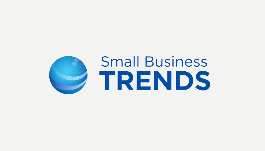 Logo for Small Business Trends with blue sphere and text.