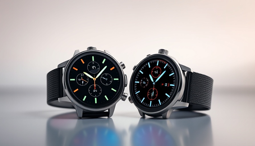 Pebble vs Apple Watch competition: sleek smartwatch and smartphone.
