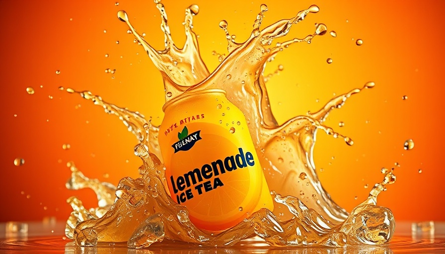 Electrolyte drink mix packaging with iced tea lemonade splash.