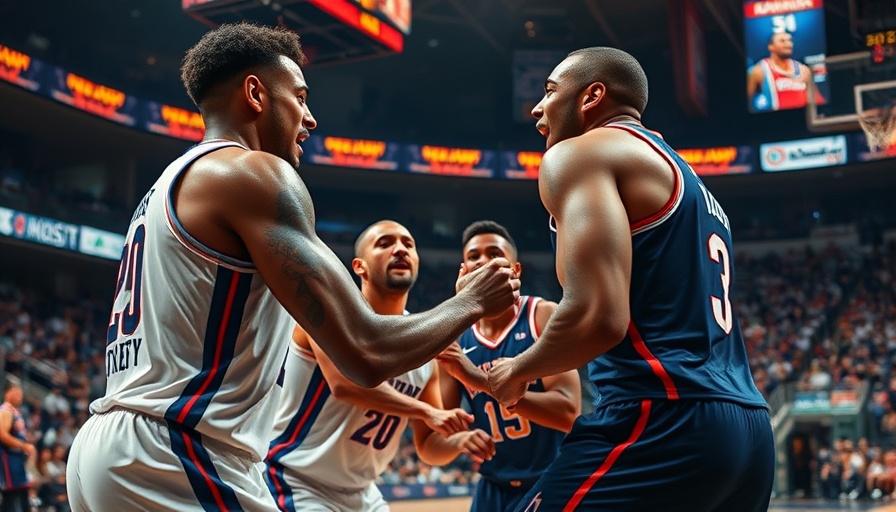 Pistons Wolves skirmish captured during intense basketball game