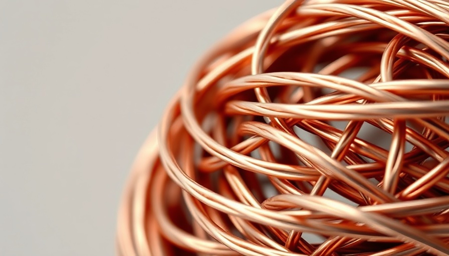 Detailed copper wires representing impact of copper tariffs on home renovations.