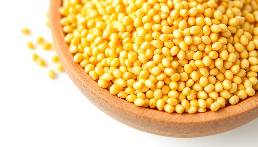 Bowl of millet grains on a white background for diabetes management.