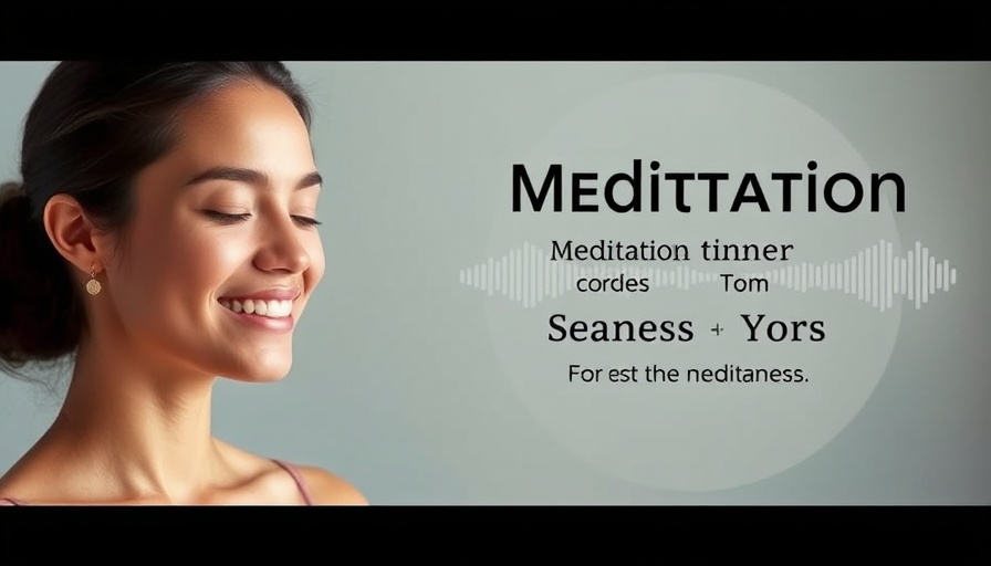 Inner Strength Meditation promotional design with serene woman.