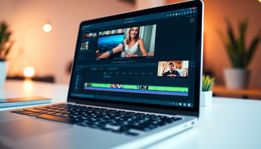 Copilot Vision Windows Experience on laptop screen with vibrant video editing interface.