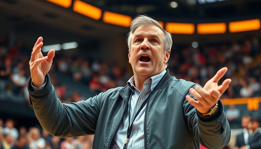 Denver Nuggets coaching change expressed by animated coach on court.