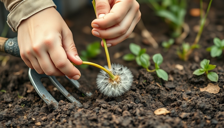 Gardening technique: easier way to pull weeds.