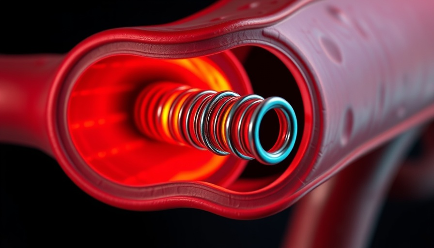 Detailed view of a heart stent used in angioplasty.