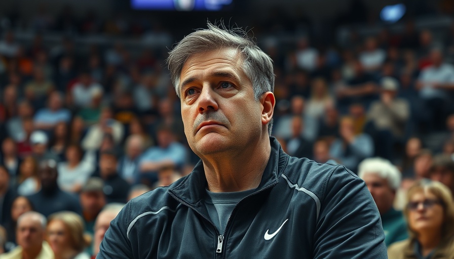 Denver Nuggets dual firings context with a pensive man at the game.