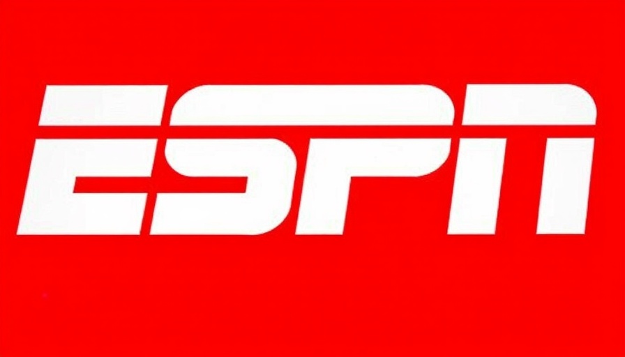 Bold ESPN logo on a bright red background related to 2025 WNBA Draft.