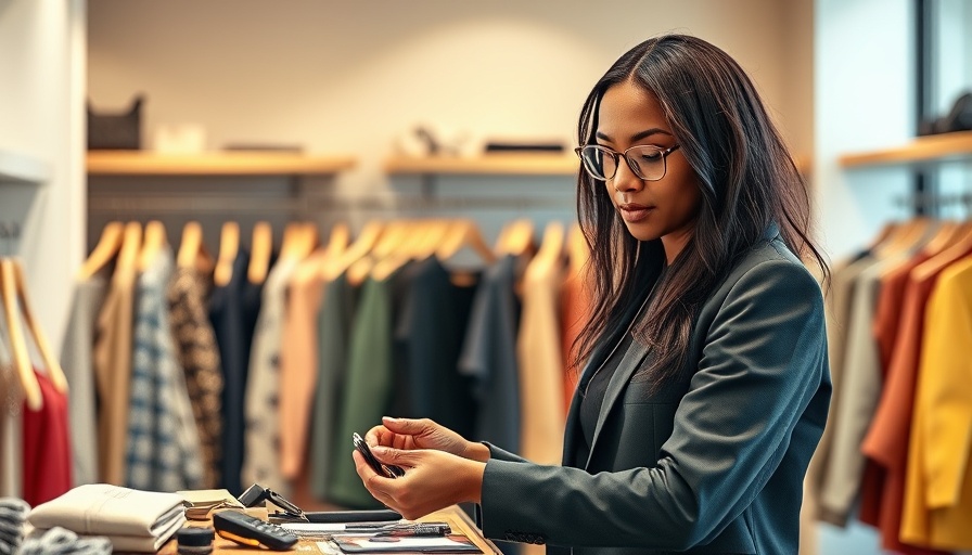 eBay Valet selling solution in modern boutique setting, organizing clothing.