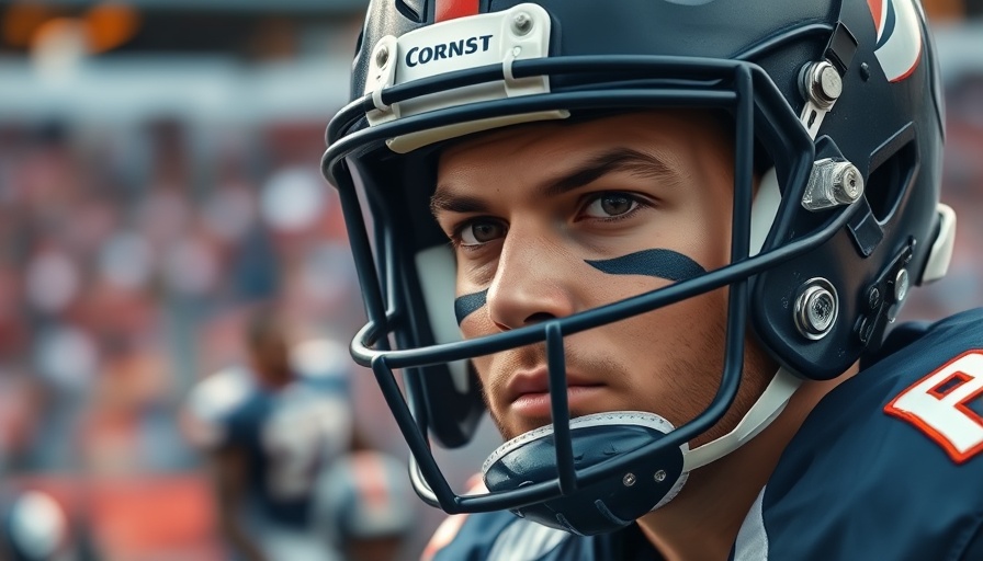 Portrait of a focused football player on the field, Steve Mongo McMichael obituary.