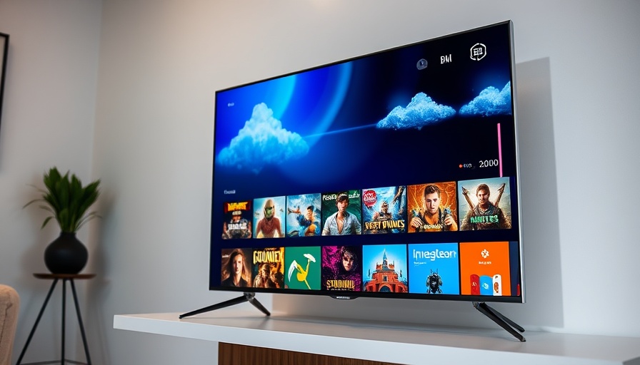 Cloud gaming apps interface on LG TV screen.