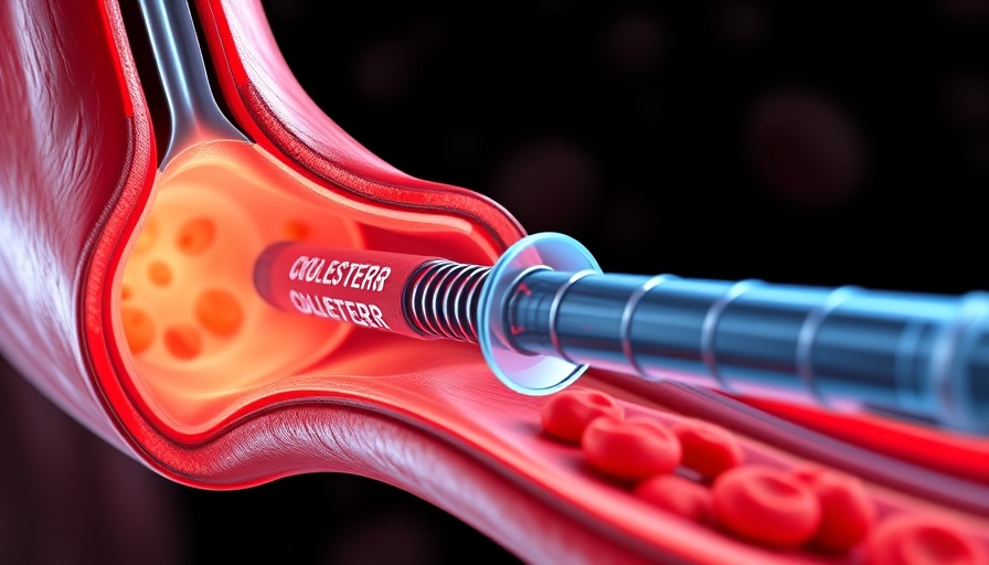 Illustration of stent in artery depicting heart health benefits.