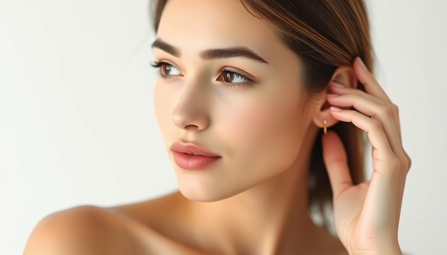 Elegant young woman portrait showcasing beauty essentials.