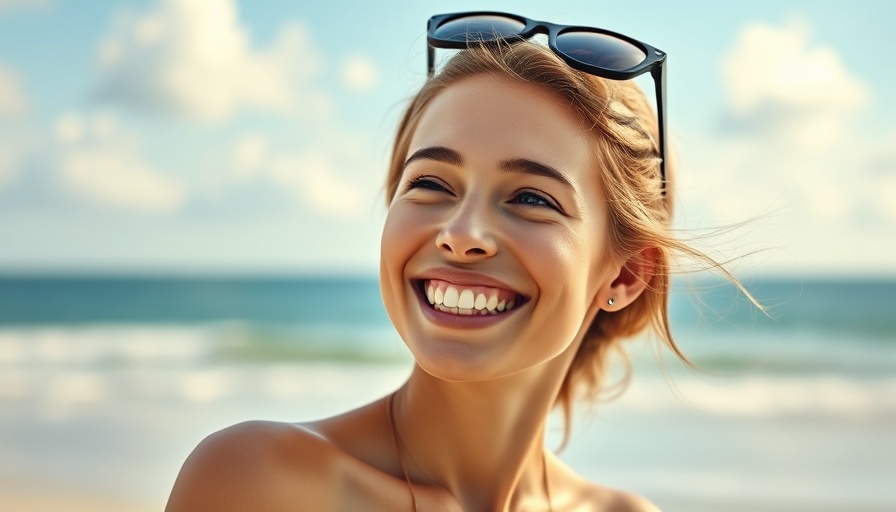 Relaxed woman at beach representing medical spas for skincare and pain relief.