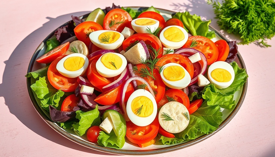 Colorful vegetable salad on platter - Most Popular Recipes of April 2025.