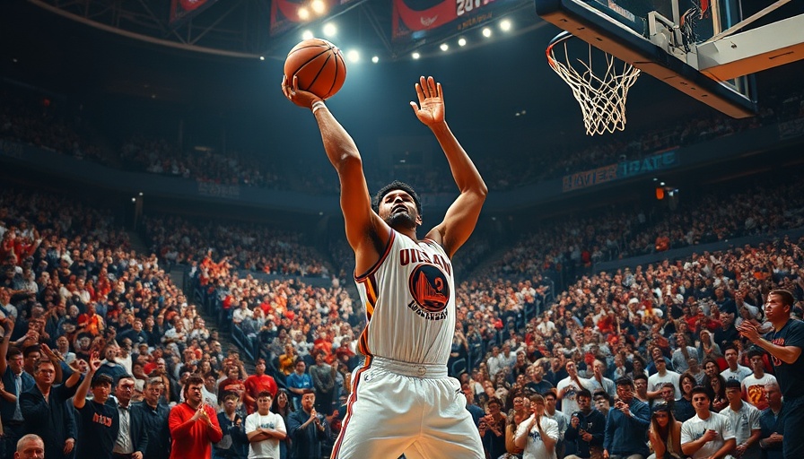 Denver Nuggets Game 7 Victory, player shooting ball in lively stadium.