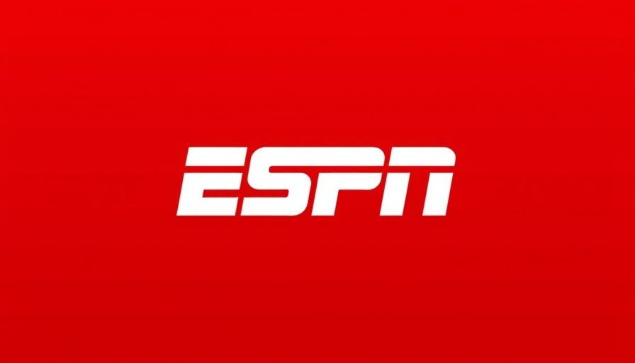 Minimalistic ESPN logo on red background