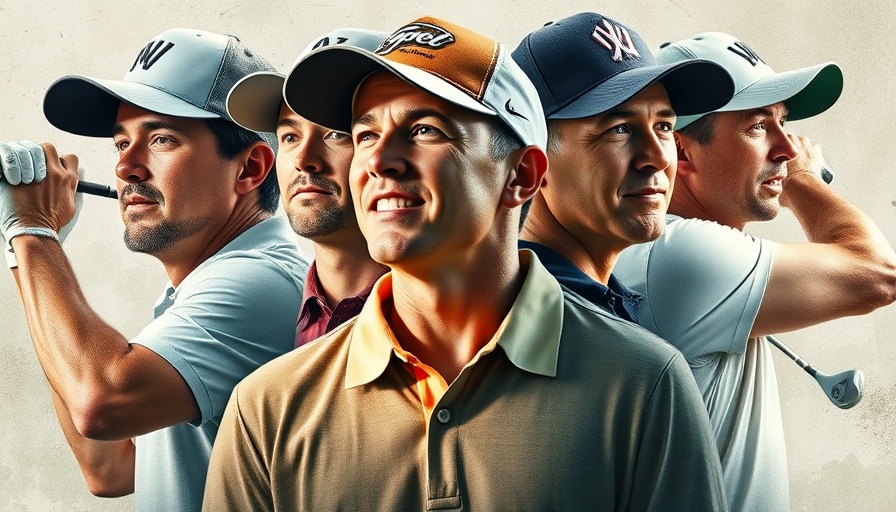 Collage of golfers, 2025 PGA Championship favorites and contenders.
