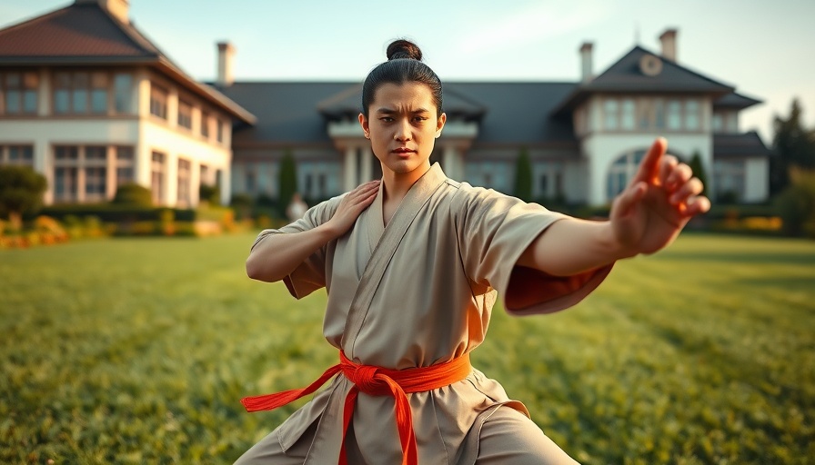 Kerstin Schulze mindfulness in acting, martial artist posing.