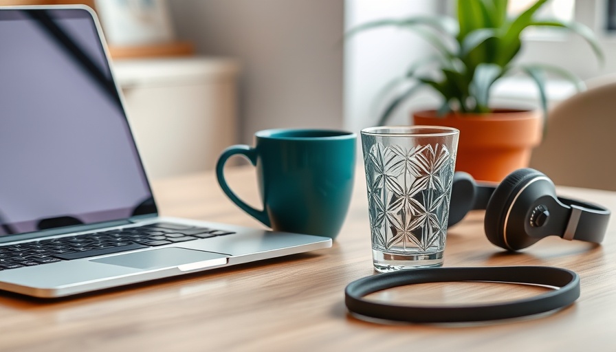 Minimalist desk setup with laptop and coffee cup, ideal for blogging business ideas.
