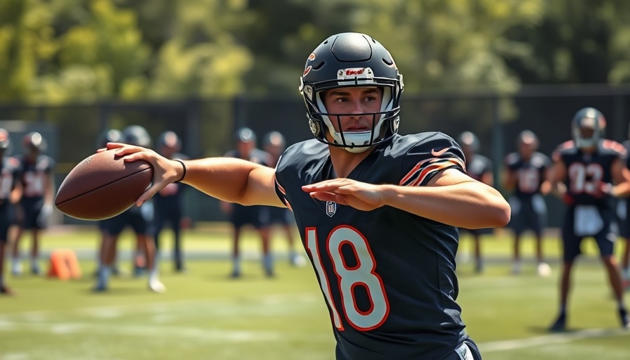 Caleb Williams wanted to be a Bear, football practice scene