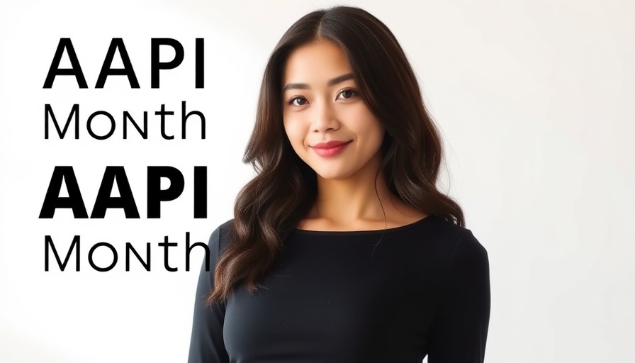 Young woman promoting AAPI Month food culture celebration.