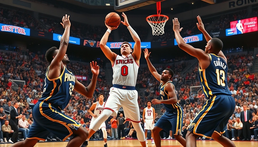 Knicks creating separation vs. Pacers in an intense game moment.