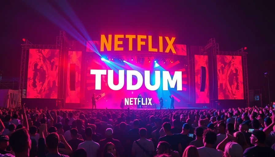 Netflix Tudum 2025 updates event with vibrant stage and crowd.