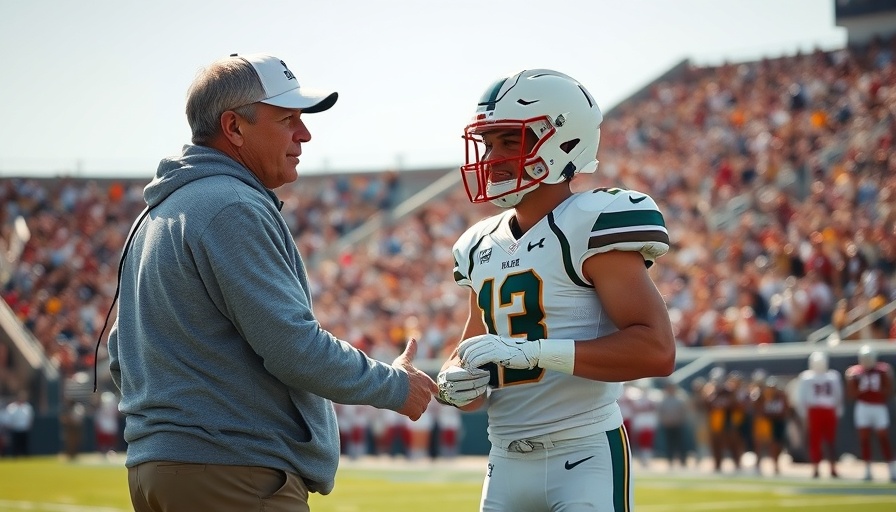 Shedeur Sanders draft prep controversy: coach with player on field.