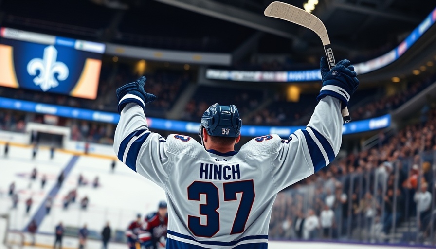 Hockey player celebrating with fans in ice rink, Hellebuyck Hart Vezina double.