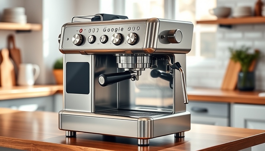 Gaggia Classic Pro coffee maker on wooden countertop with modern design.