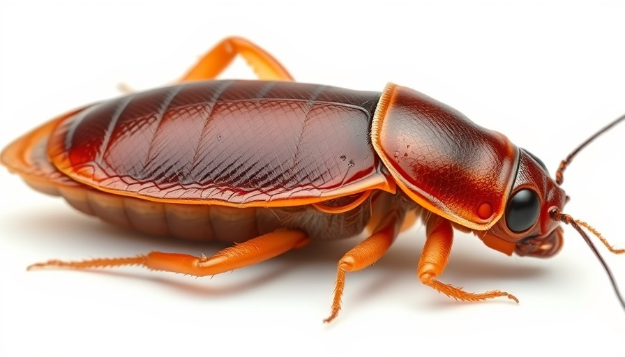 Dead cockroach illustrating boric acid effectiveness.