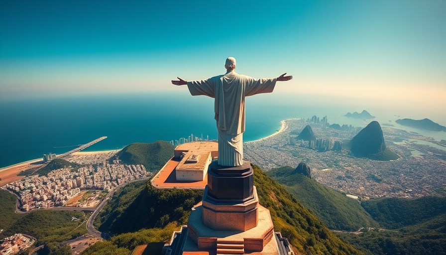 Aerial view of Rio de Janeiro with Christ the Redeemer, relevant to US Tax Treaty Network Brazil Singapore.
