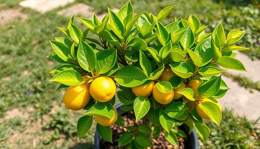 Young lemon tree in pot showing how to grow a lemon tree from seed.