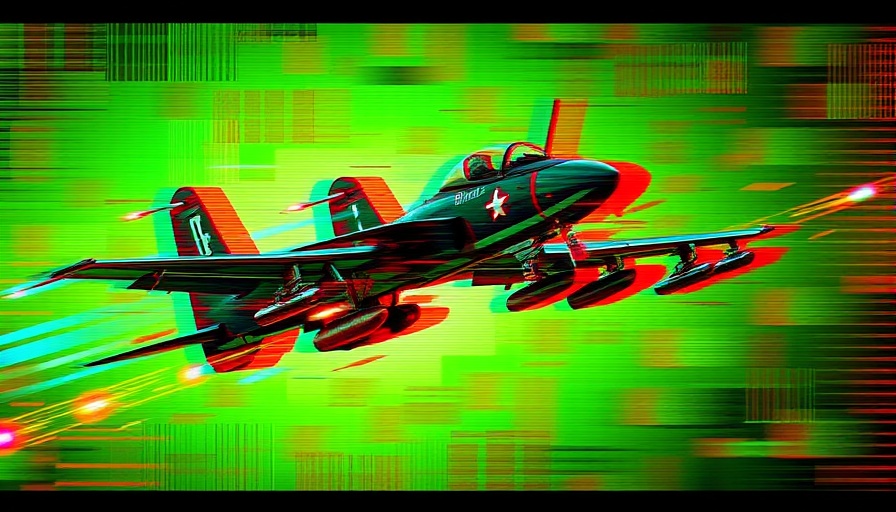 Glitch art of A-10 Thunderbolt, vibrant static effect.