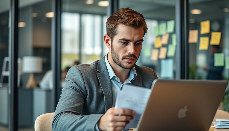 Genius Act stablecoin tax accounting: businessman reviewing documents.