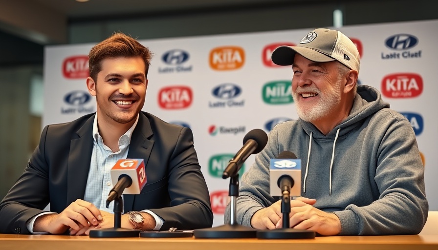 2025 NBA draft press event with two individuals talking.