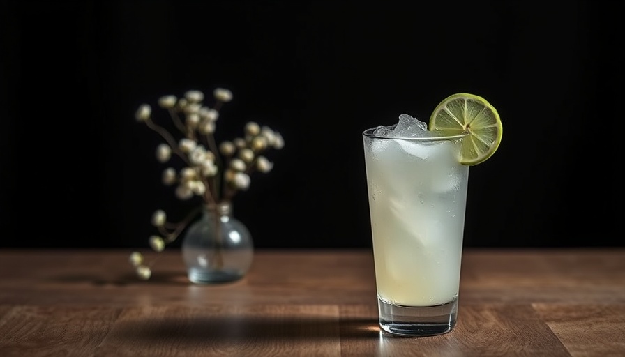 Frozen cocktail with lime on a wooden table, Kansas City.