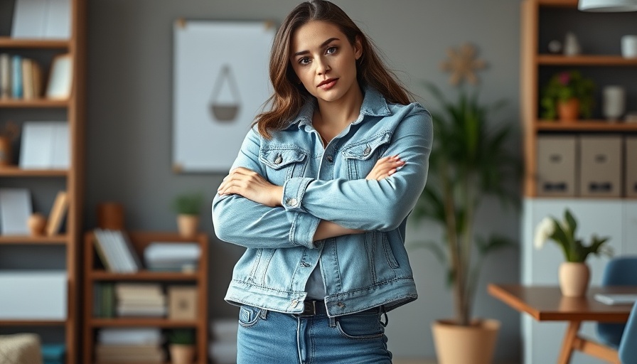 Young woman in denim showcasing Rare Beauty Substack strategy.