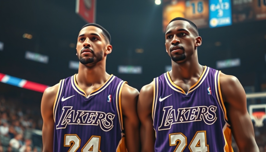 NBA players on court during free agency, Lakers jerseys