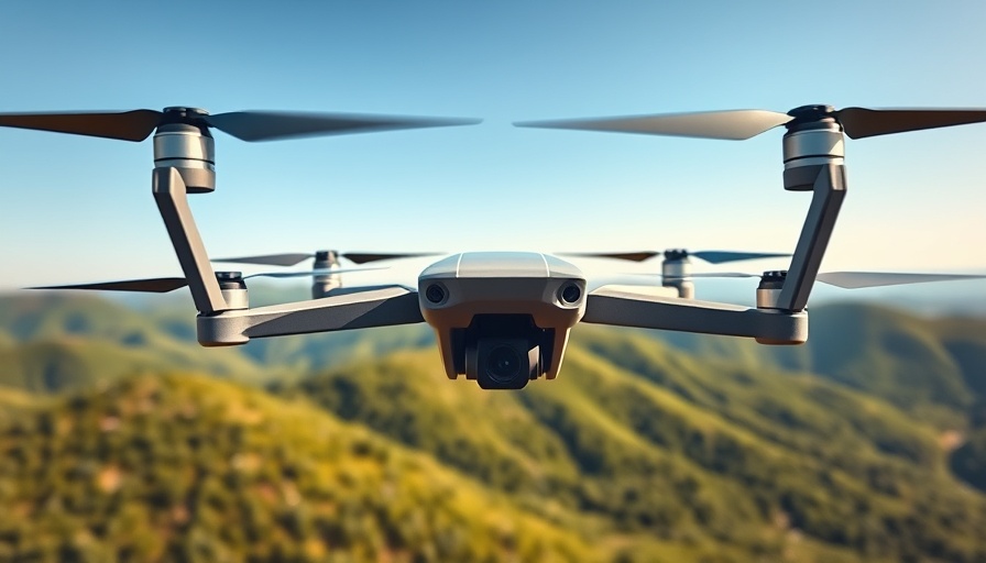 Modern drone for YouTube creators capturing scenic landscape.