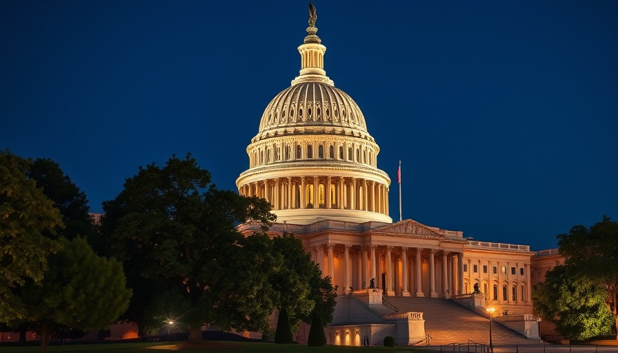 The U.S. Capitol Building symbolizing the One Big Beautiful Bill Act impact on economy, glowing at dusk.