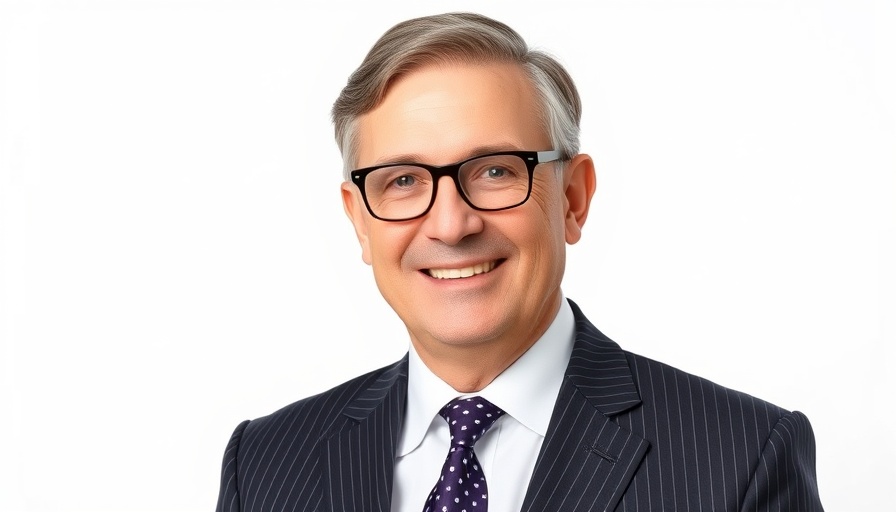 Middle-aged man in suit smiling, professional portrait against white background