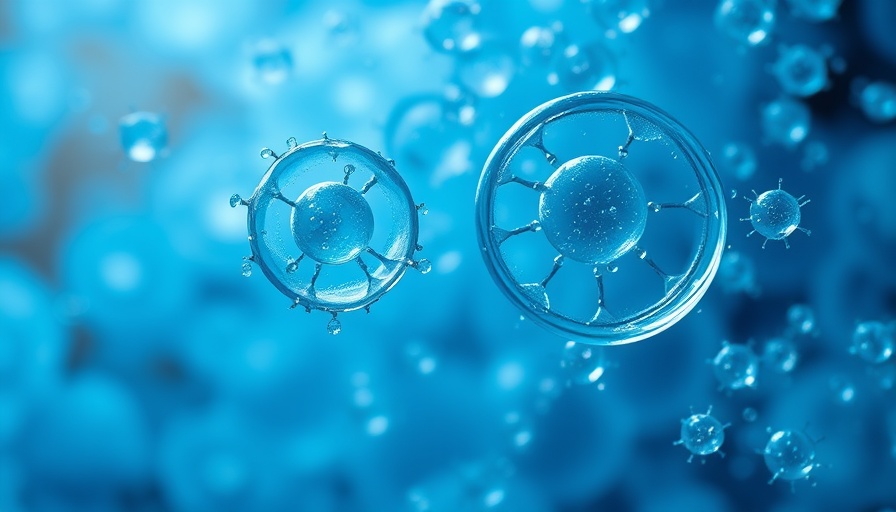 Transparent blue cells illustrating cancer metastasis concept.