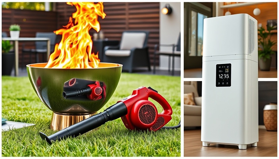 Prime Day Alternatives for Home and Garden Gear: fire pit, leaf blower, air purifier.